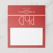 PhD-Absolventen Platzkarte (Außenseite Aufgefaltet)