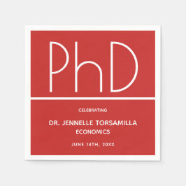 PhD-Absolventen Serviette