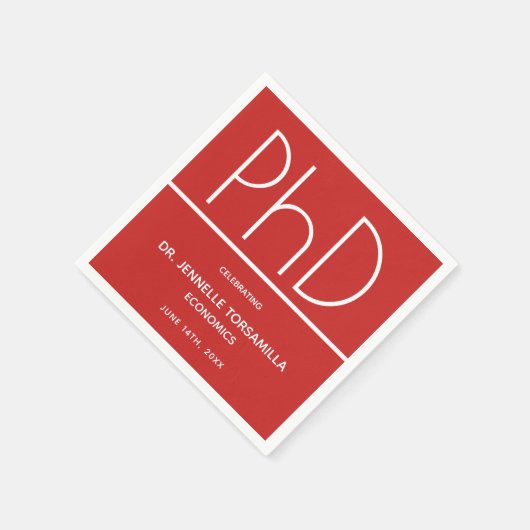 PhD-Absolventen Serviette (Ecke)