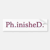 PhD-Autoaufkleber Autoaufkleber (Vorne)