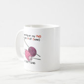 PhD beim Stricken Kaffeetasse (Vorderseite Links)