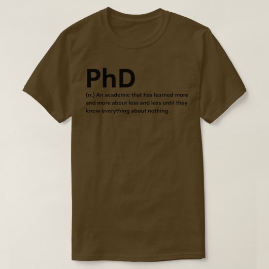 Phd Definition 7 T-Shirt (Design vorne)