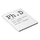 PhD-Definition Philosophie Doktor Dissertation Notizblock (angewinkelt)