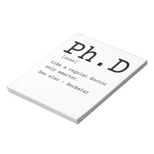 PhD-Definition Philosophie Doktor Dissertation Notizblock