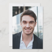 Phd Degree Greenery Navy Blue Foto Abschluss Einladung (Rückseite)