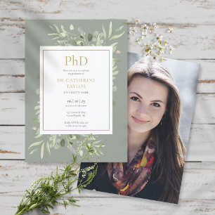 Phd Degree Sage Greenerity Foto Abschluss Einladung
