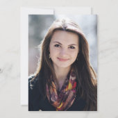 Phd Degree Watercolor Grüne Foto Abschluss Einladung (Rückseite)