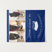 PhD Doctoral Grad Hat Doctoral Graduation Wandteppich (Vorderseite (Horizontal))