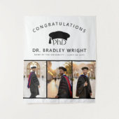 PhD Doctoral Grad Hat Doctoral Graduation Wandteppich (Vorderseite)