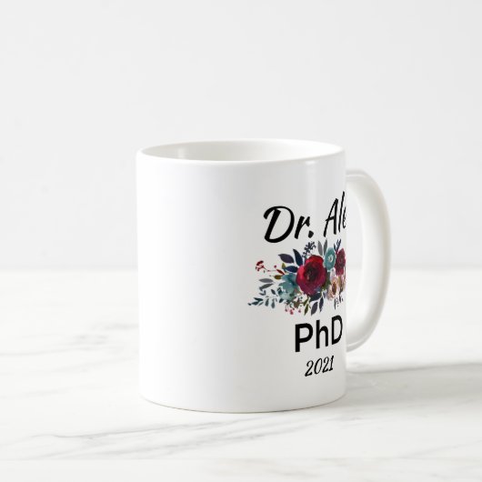 PhD Doctorate Degree - Graduierung Custom Name Mug Kaffeetasse (VorderseiteRechts)