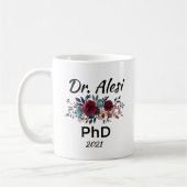 PhD Doctorate Degree - Graduierung Custom Name Mug Kaffeetasse (Links)