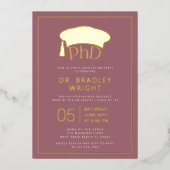 Phd Doctorate Hat Doctoral Degree Graduation Folieneinladung (Vorderseite)
