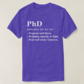 PhD Funny 3 Definition Geschenkdesign für Post Gra T-Shirt (Design vorne)