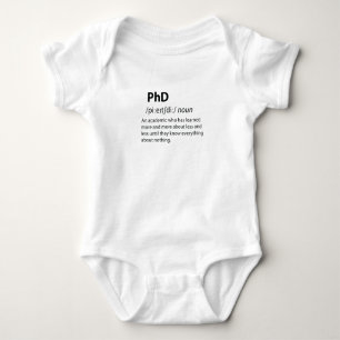 PhD Funny Dictionary Definition Baby Strampler