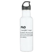 PhD Funny Dictionary Definition Edelstahlflasche (Vorderseite)