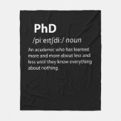 PhD Funny Dictionary Definition Fleecedecke (Vorderseite)