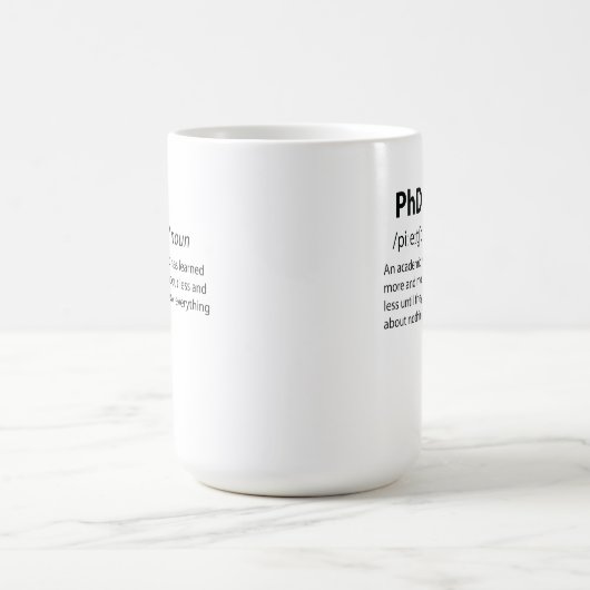 PhD Funny Dictionary Definition Kaffeetasse (Mittel)