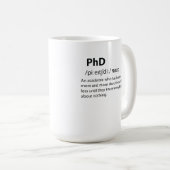 PhD Funny Dictionary Definition Kaffeetasse (VorderseiteRechts)