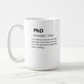 PhD Funny Dictionary Definition Kaffeetasse (Links)
