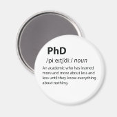 PhD Funny Dictionary Definition Magnet (Vorderseite/Rückseite)