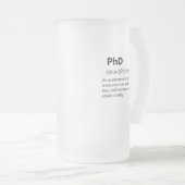 PhD Funny Dictionary Definition Mattglas Bierglas (VorderseiteRechts)