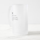 PhD Funny Dictionary Definition Mattglas Bierglas (Vorderseite Links)