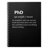 PhD Funny Dictionary Definition Notizblock (Vorderseite)