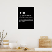 PhD Funny Dictionary Definition Poster (Küche)