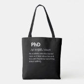 PhD Funny Dictionary Definition Tasche (Rückseite)