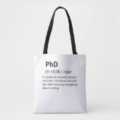 PhD Funny Dictionary Definition Tasche (Vorderseite)