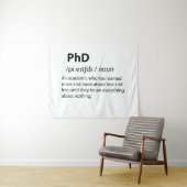 PhD Funny Dictionary Definition Wandteppich (Beispiel (Horizontal))