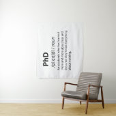 PhD Funny Dictionary Definition Wandteppich (Beispiel)
