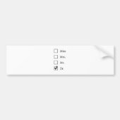 PhD-Geschenke für Frauen Autoaufkleber (Vorne)