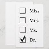 PhD-Geschenke für Frauen Briefpapier (Vorne/Hinten)