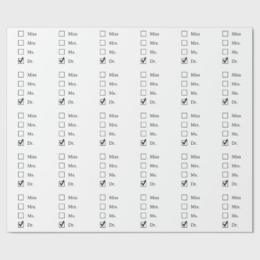 PhD-Geschenke für Frauen Geschenkpapier (Flach)