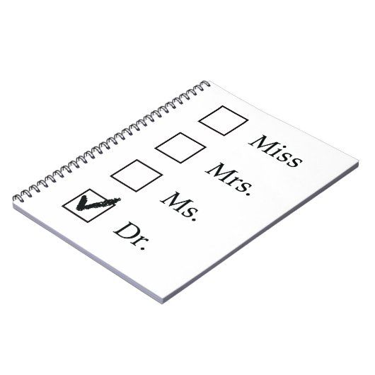 PhD-Geschenke für Frauen Notizblock (Linke Seite)