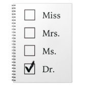 PhD-Geschenke für Frauen Notizblock (Vorderseite)