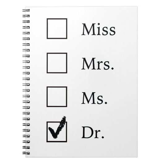 PhD-Geschenke für Frauen Notizblock (Vorderseite)