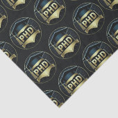 PhD Geschenkpapier aus schwarzem Gold Seidenpapier (Detail)