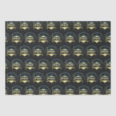 PhD Geschenkpapier aus schwarzem Gold Seidenpapier (Vorderseite)