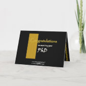 PhD-Glückwunsch-individueller Name Karte (Rückseite)