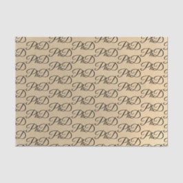 PhD Gold Black Abschluss Celebration Seidenpapier