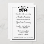 PhD Grad 2014 Abschluss Einladung (Schwarze Karten (Vorne/Hinten)