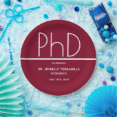 PhD-Grad-Absolventen Partei Burgund Pappteller (Party)