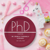 PhD-Grad-Absolventen Partei Burgund Pappteller (Party)