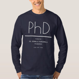 PhD-Grad Blue Graduation Party Long Sleeve T-Shirt