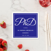 PhD-Grad Blue Graduation Party Napkins Serviette (Beispiel)
