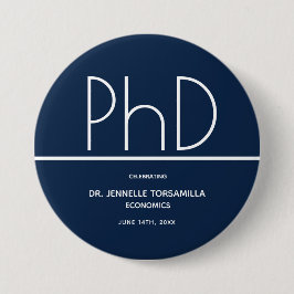 PhD-Grad-Blue Keepake-Abschluss Button