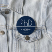PhD-Grad-Blue Keepake-Abschluss Button (Beispiel)