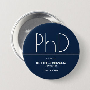 PhD-Grad-Blue Keepake-Abschluss Button